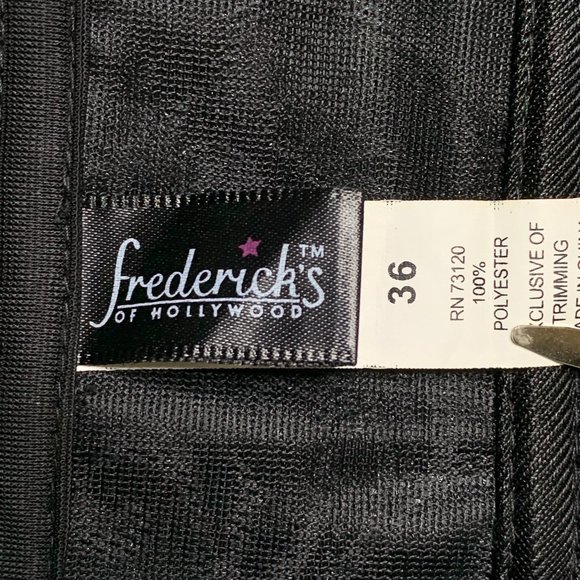 Vintage 90s black satin lace trim corset - Picture 4 of 4